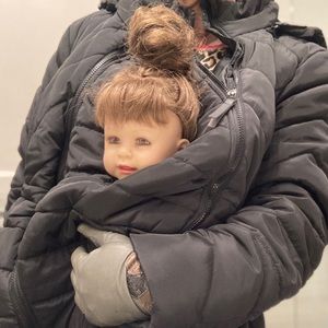 mama bpc bonprix collection Babywearable quilted black Winter jacket size 44 XL